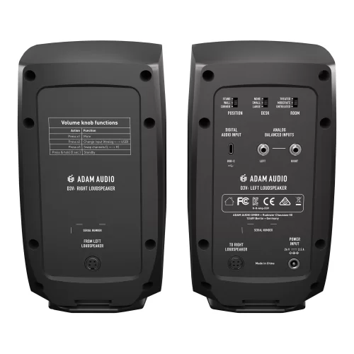 Adam Audio D3V Black Студийные мониторы, 120 Вт., 3,5